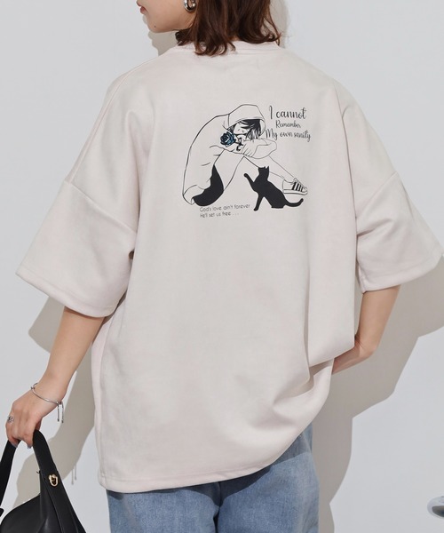 Growth by in the attic tシャツ スエード プリント/刺繍 半袖T
