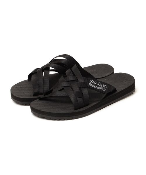 新品未使用　SOKAH SHOES ブラック フラットサンダル SHAKA 「SHAKA」 フラットサンダル 24 ブラック レディース