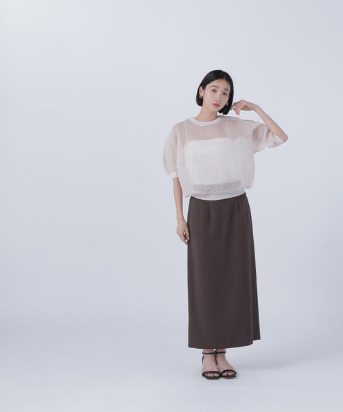 NATURAL BEAUTY BASIC ニット セーター シアーフォルムニット
