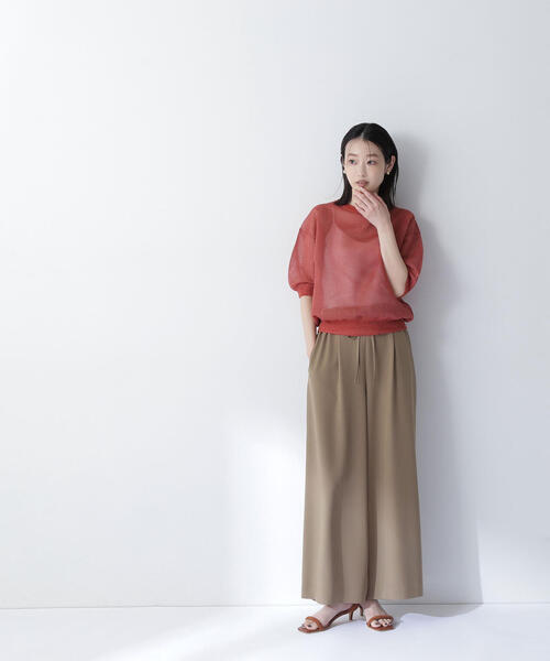 NATURAL BEAUTY BASIC ニット セーター シアーフォルムニット