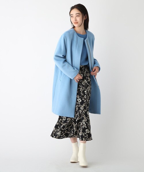 OPAQUE.CLIP（オペークドットクリップ） ノーカラーコート 38 ネイビー