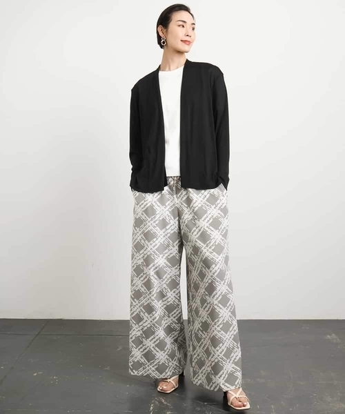 [接触冷感/UVカット]ドレープカーディガン ミッシェルクラン MICHEL KLEIN [接触冷感/UVカット]ドレープ