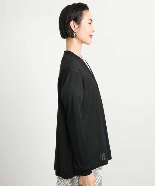 [接触冷感/UVカット]ドレープカーディガン MICHEL KLEIN カーディガン 「接触冷感/UVカット」ドレープ