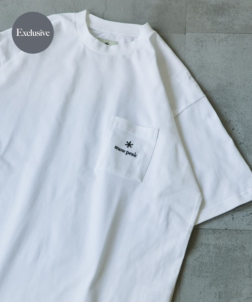 ワンピなど最旬ア！ snow peak Pocket Apparel×DOORS Peak 「別注」Snow tシャツ ジャケット・アウター