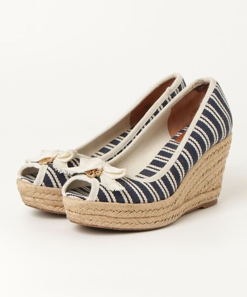 トリーバーチ☆オープントゥ パンプス TORY BURCH 「TORY BURCH」 オープントゥパンプス - ブルー