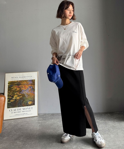 classicalelf スカート スリット位置自由自在。マルチWAYニットナロー