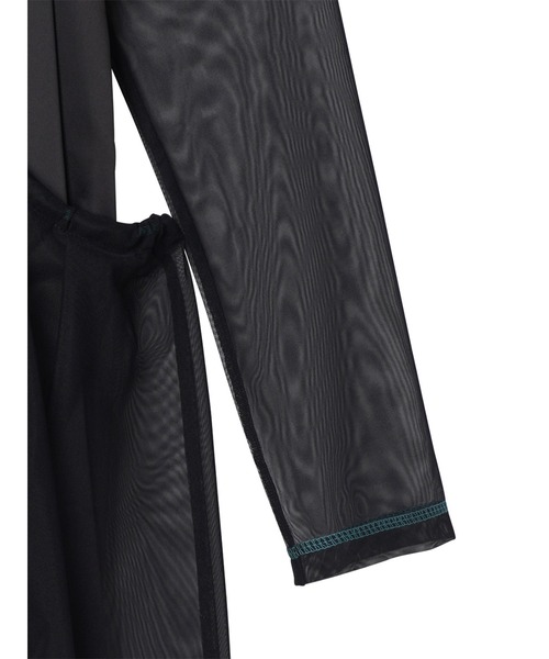 【新品未使用】PAMEO POSE W Swan Mods Coat ブラック P30AL-E ENCAPSULATED NYLON ULTRAWIDE DRAWCORD CARGO TROUSER