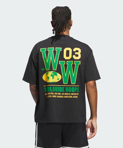 adidas Originals クロップ Tシャツ ゲームTシャツ ADIDAS ORIGINALS デプト グラフィック メッシュ ジャージ