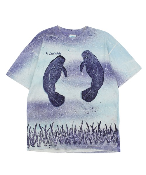 VINTAGE tシャツ 「USED」90's DEEP SEA “manatee” アニマル Tシャツ