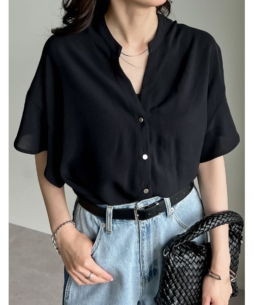 BLENHEIM ブレンヘイム 前後2WAYリボンタイロングシャツ/ボウタイ