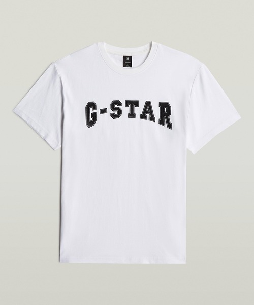 G-STAR RAW tシャツ Felt Logo T-Shirt/フェルトブランドロゴTシャツ 