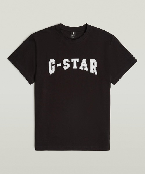 G-STAR RAW tシャツ Felt Logo T-Shirt/フェルトブランドロゴTシャツ 