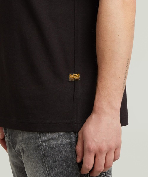 G-STAR RAW tシャツ Felt Logo T-Shirt/フェルトブランドロゴTシャツ 