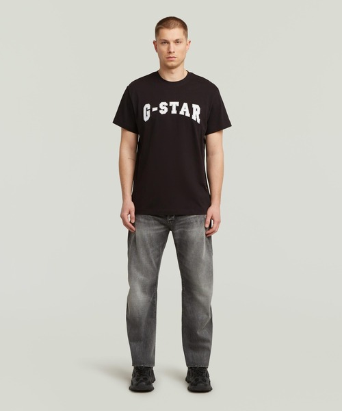 G-STAR RAW tシャツ Felt Logo T-Shirt/フェルトブランドロゴTシャツ 