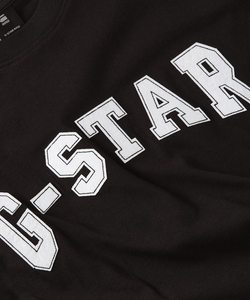 G-STAR RAW tシャツ Felt Logo T-Shirt/フェルトブランドロゴTシャツ 
