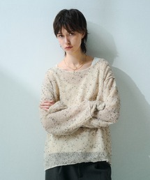 soerte セーター ニット Loose slub mesh knit pullover / ルーズ