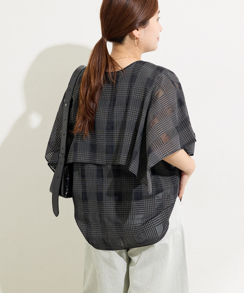 ジャーナルスタンダード　ケープ JOURNAL STANDARD ブラウス シャツ ケープフォルムチェック