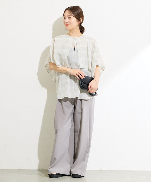 JOURNAL STANDARD ブラウス シャツ ケープフォルムチェック