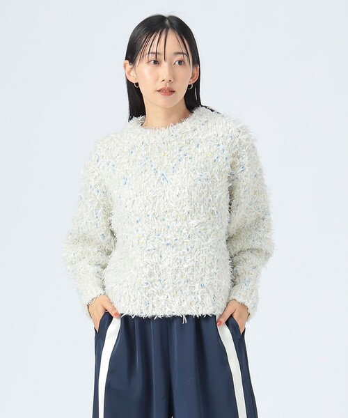 ニット セーター リボン × ノットヤーンニット レディース