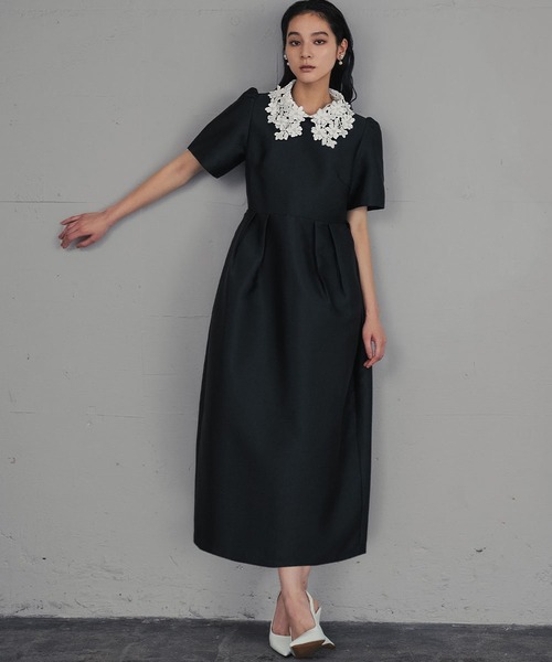 GIRL DRESS FOR NOW ドレス レースカラーコクーンドレス 結婚式