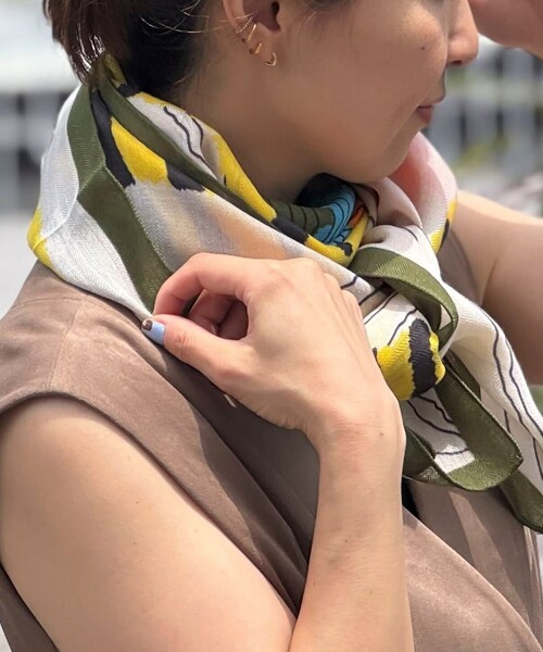 NOLLEY'S（ノーリーズ） ストール マフラー W/Sプリントストール