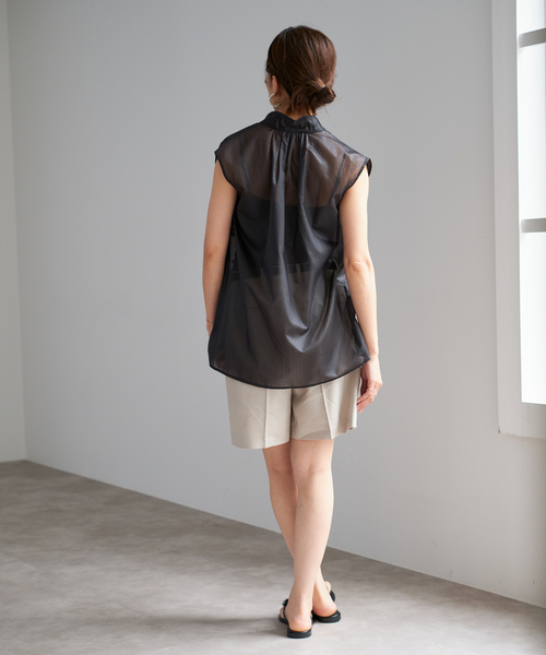 IENA PLUMシアーストライプノースリブラウス IENA｜PLUMシアーストライプノースリブラウス | Rakuten Fashion