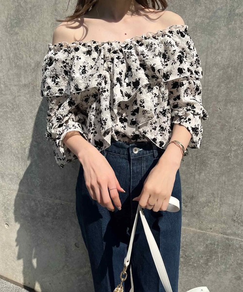 [one after another NICE CLAUP] обработка Denim брюки MEDIUM оттенок голубого прочее женский 
