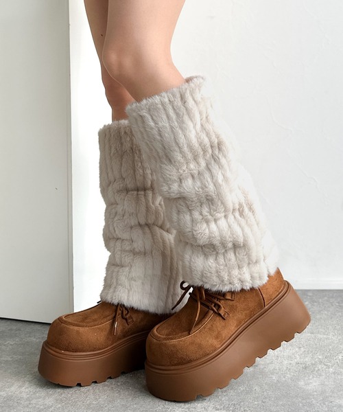 mily bilet ブーツ 「mily bilet」ファー着脱可能♪2WAYヌバック調