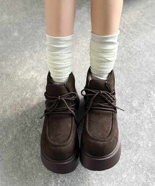 mily bilet ブーツ 「mily bilet」ファー着脱可能♪2WAYヌバック調