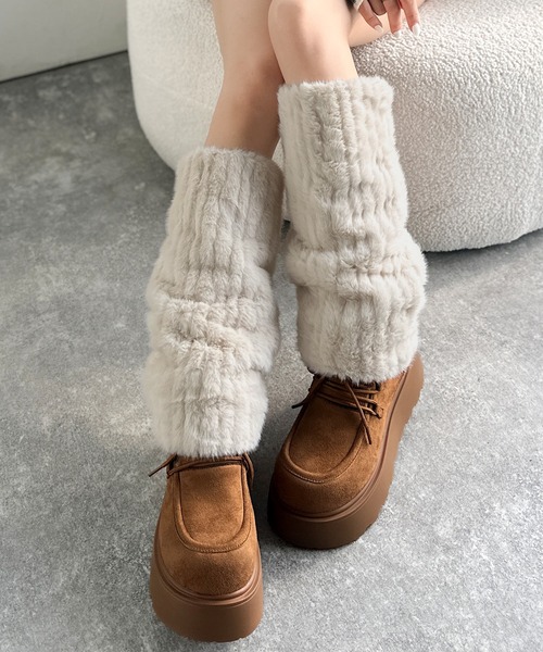 mily bilet ブーツ 「mily bilet」ファー着脱可能♪2WAYヌバック調