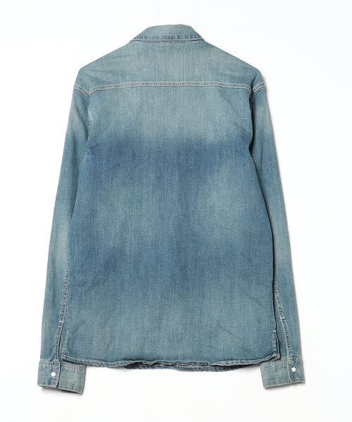 「ALLSAINTS」 長袖シャツ SMALL インディゴブルー メンズ_画像2