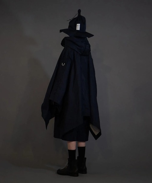 ポンチョ 「my beautiful landlet」 POLYESTER YARN DYED GABARDINE PONCHO メンズ レディースの画像