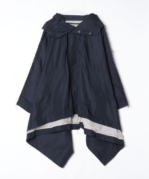 ポンチョ 「my beautiful landlet」 POLYESTER YARN DYED GABARDINE PONCHO メンズ レディースの画像