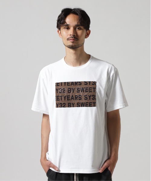 国内発送【SY32 】JACQUARD EMBOSS LOGO L/S TEE SY32 by SWEET YEARS tシャツ /エスワイサーティトゥ バイ