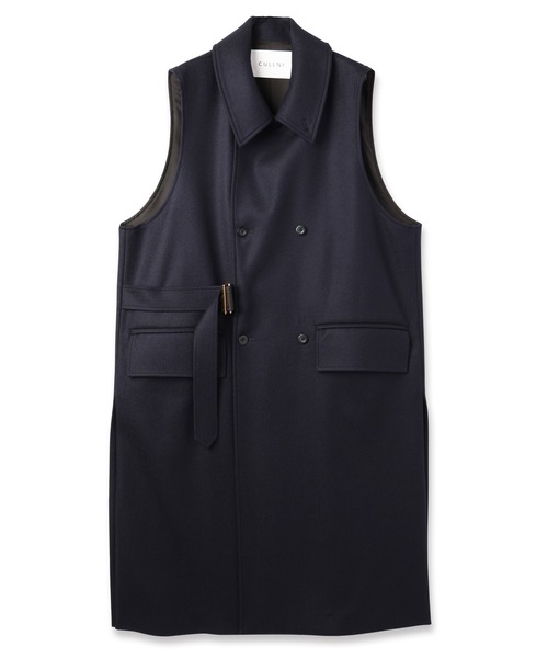 CULLNI ステンカラーコート コート Wool Melton Tie Locken Long Vest