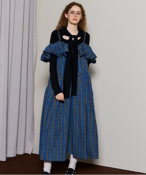 MAISON SPECIAL（メゾンスペシャル） ワンピース Plaid Taffeta  