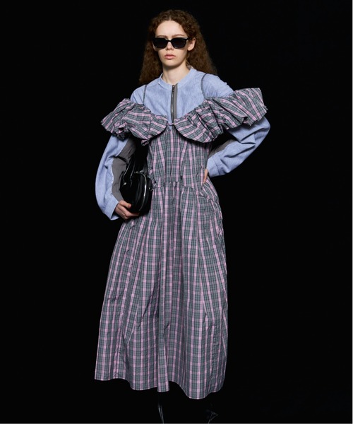 MAISON SPECIAL ワンピース 「25AW PRE-ORDER」Plaid Taffeta
