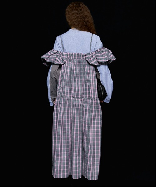 MAISON SPECIAL（メゾンスペシャル） ワンピース 半袖 Plaid Taffeta