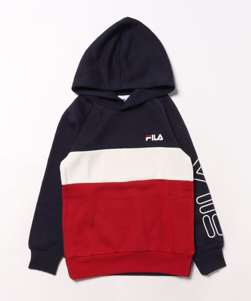 FILA（フィラ） パーカー 袖ラバープリントスウェットパーカー キッズ 