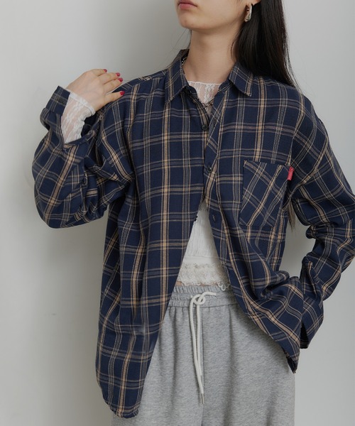 SEN TOKYO シャツ タータンチェックネルシャツ メンズ レディース