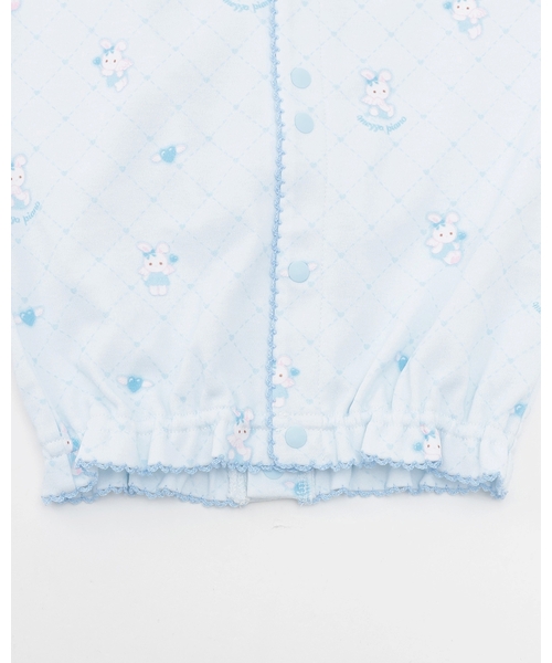 mezzo piano 出産祝い 「BOX付」エンジェルウサギ柄2wayオール＆スタイ