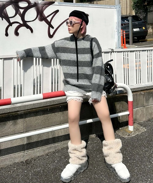 Alley Tokyo レッグウォーマー ファーレッグウォーマーショート