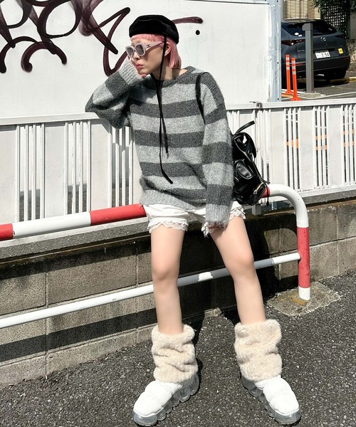 Alley Tokyo レッグウォーマー ファーレッグウォーマーショート