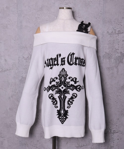 Amilige（アミリージュ） ニット セーター Crossオフショルジャガード