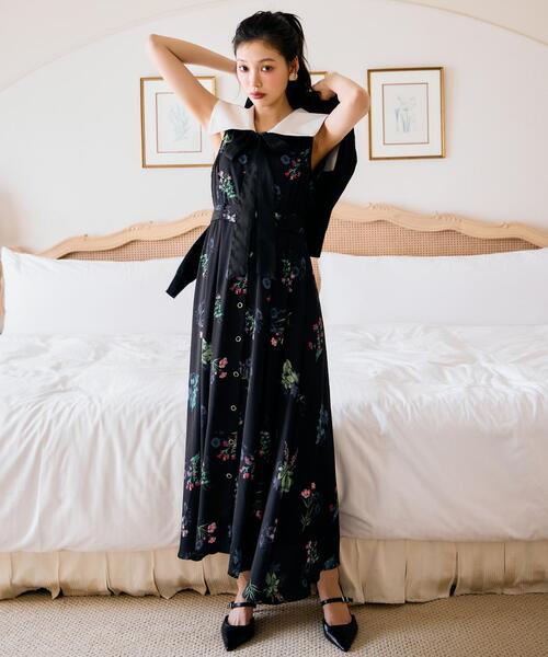 AND COUTURE（アンドクチュール） ワンピース 夏 ドローイングフラワー