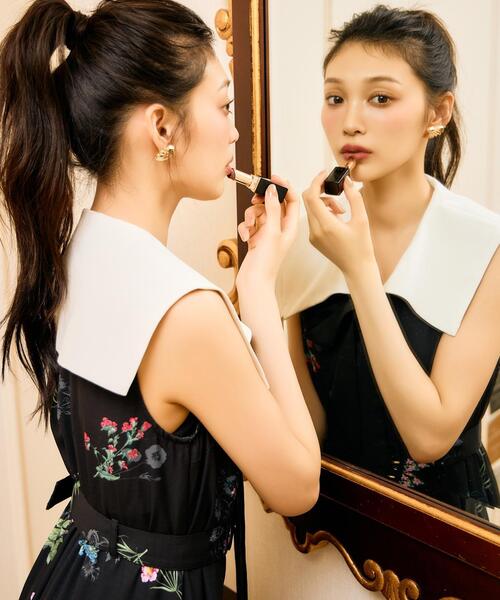 AND COUTURE（アンドクチュール） ワンピース 夏 ドローイングフラワー