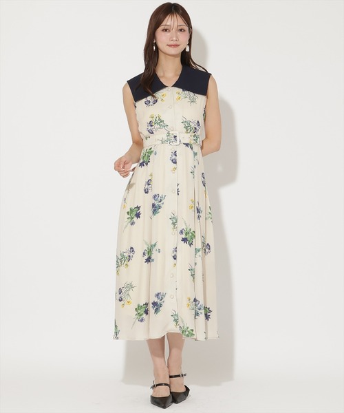 AND COUTURE（アンドクチュール） ワンピース 夏 ドローイングフラワー