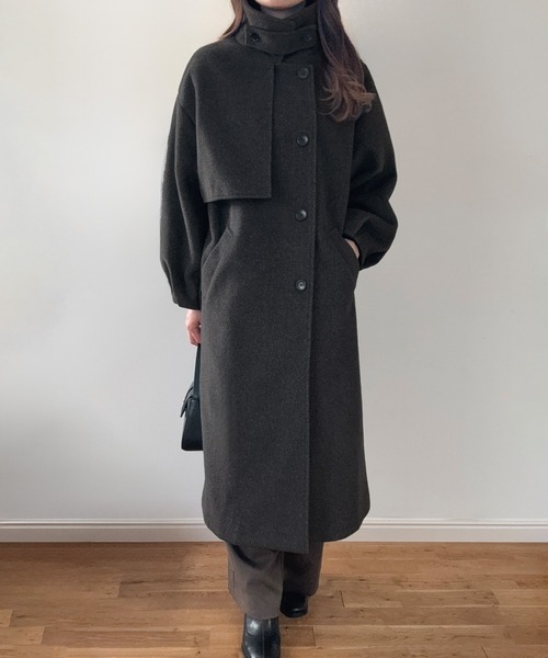 LAUIR（ラウアー） ステンカラーコート コート バルーン袖スタンド