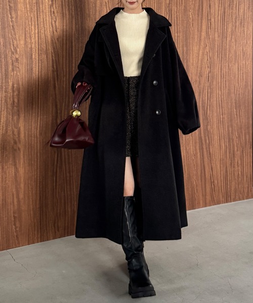 LAUIR（ラウアー） ステンカラーコート コート バルーン袖スタンド