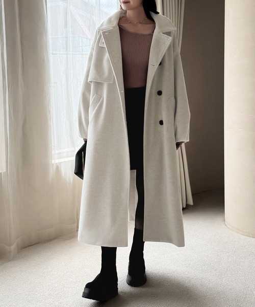 LAUIR（ラウアー） ステンカラーコート コート バルーン袖スタンド